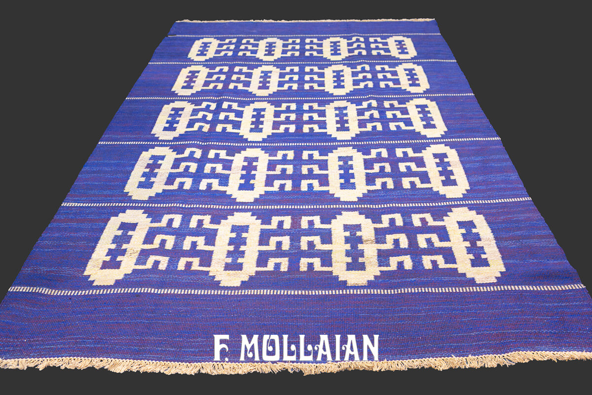 Kilim Svedese Lana Blu n°:436989