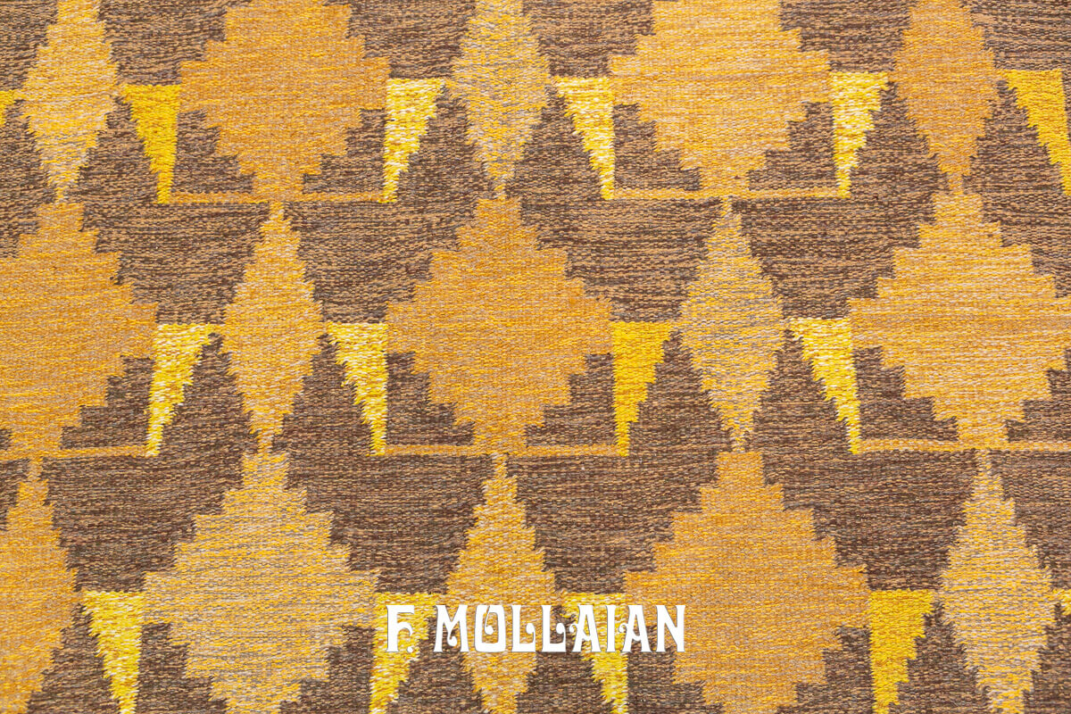 Kilim Svedese Rollakan Tonalità Marrone n°:469569