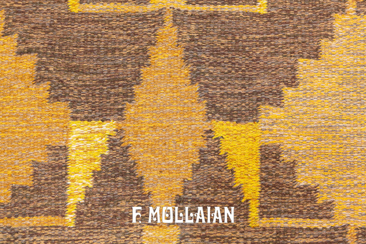 Kilim Svedese Rollakan Tonalità Marrone n°:469569