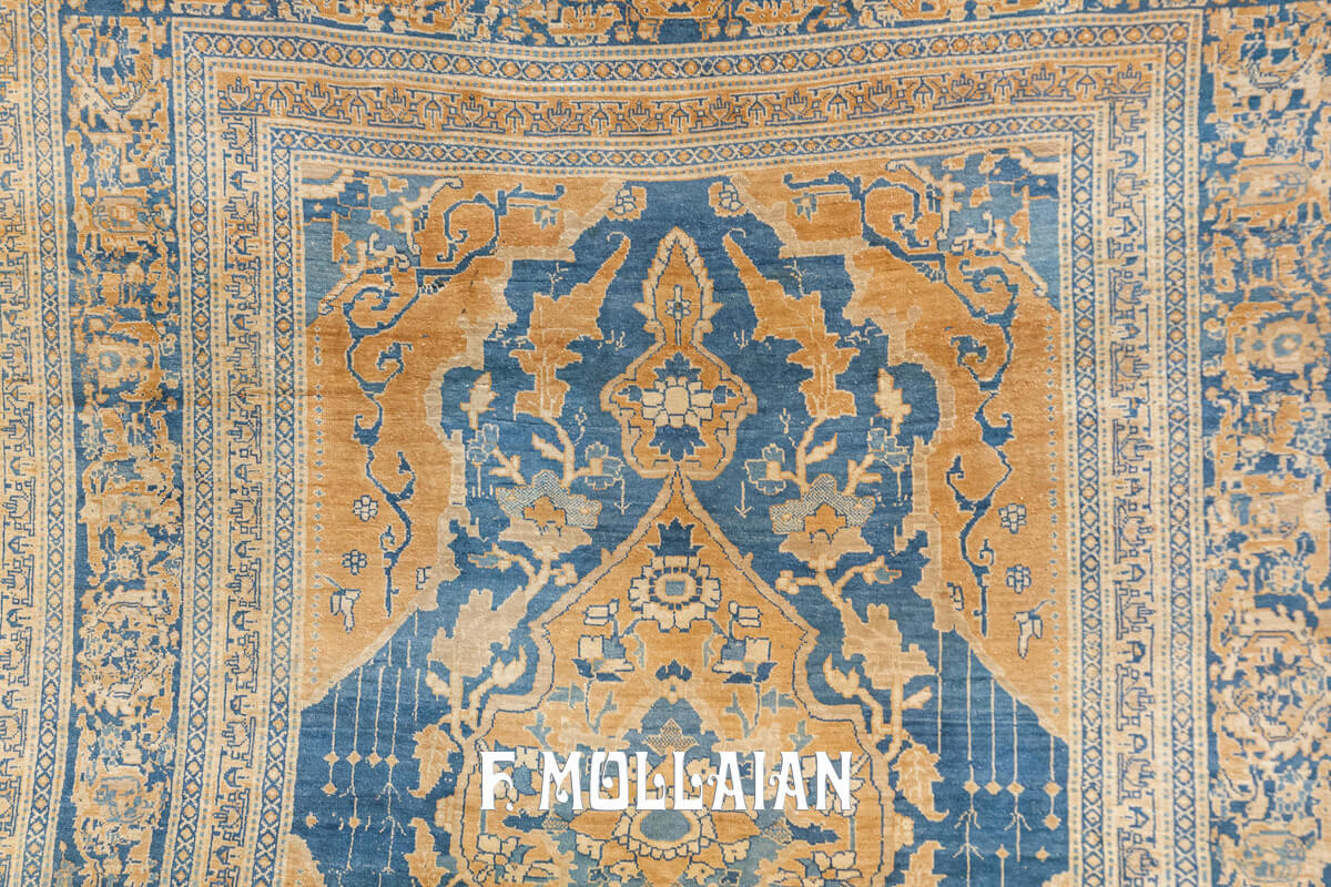 Antique Silk Rug Persian Tabriz n°:481005