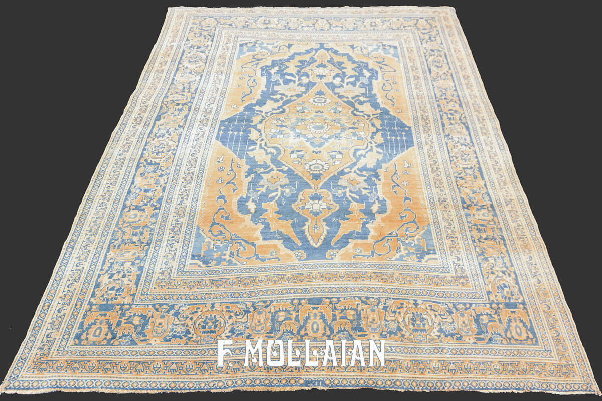 Antique Silk Rug Persian Tabriz n°:481005