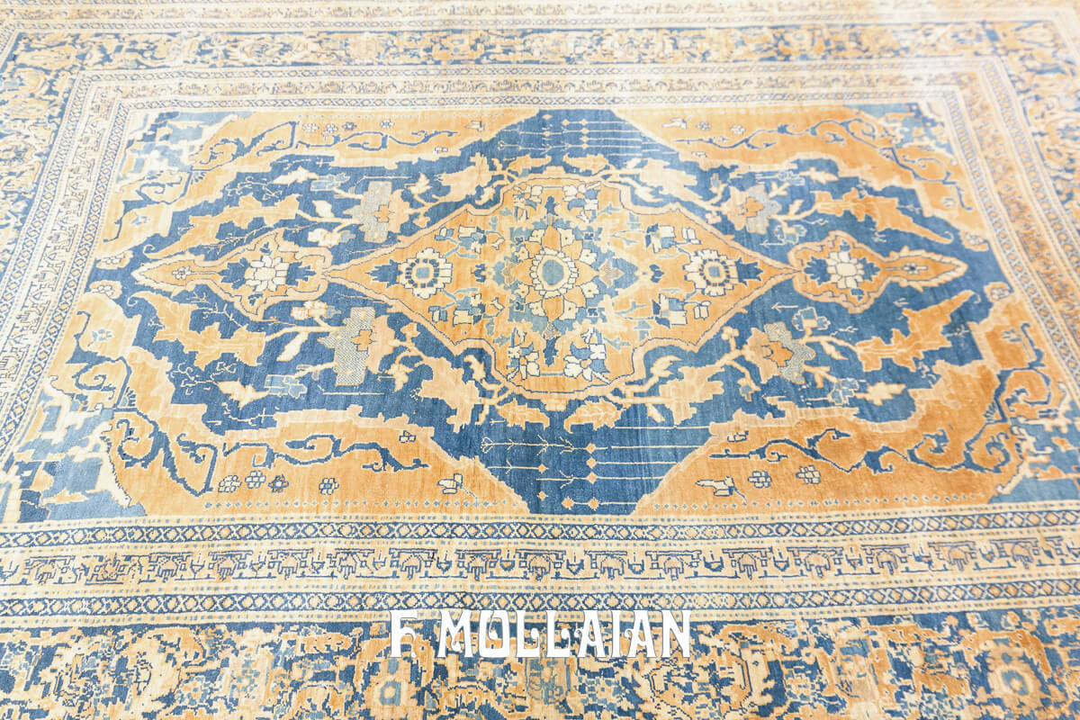 Antique Silk Rug Persian Tabriz n°:481005