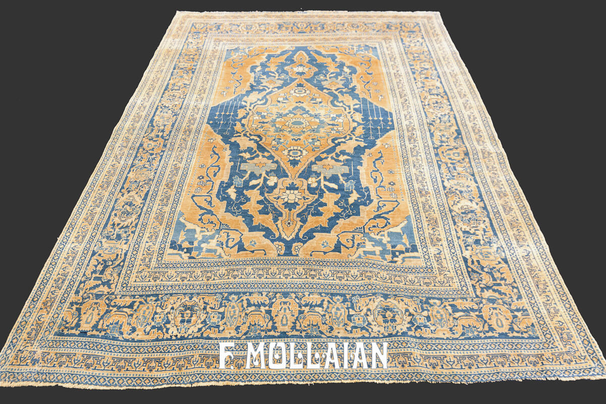 Antique Silk Rug Persian Tabriz n°:481005