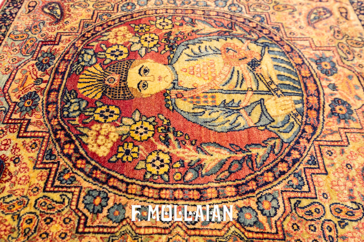 Kerman Ravar Rug Figurative Pair n°:537262-774186