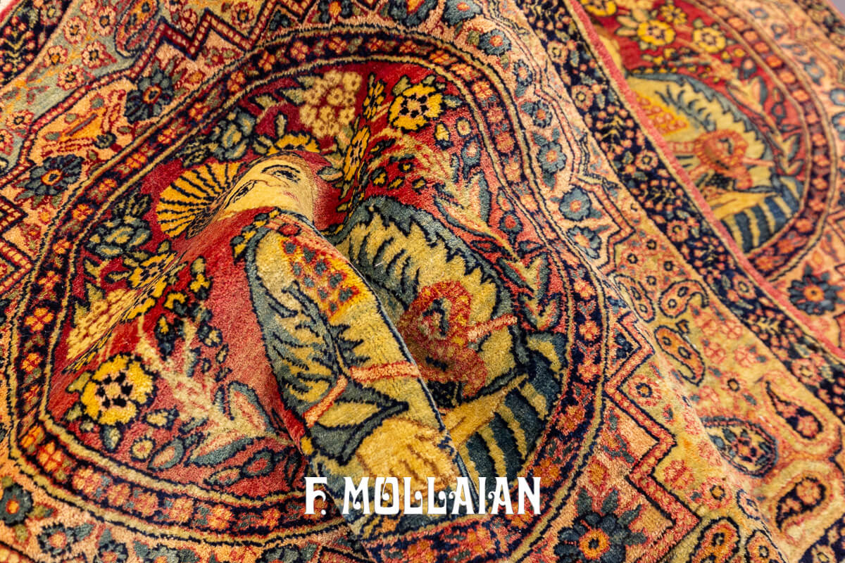 Kerman Ravar Rug Figurative Pair n°:537262-774186