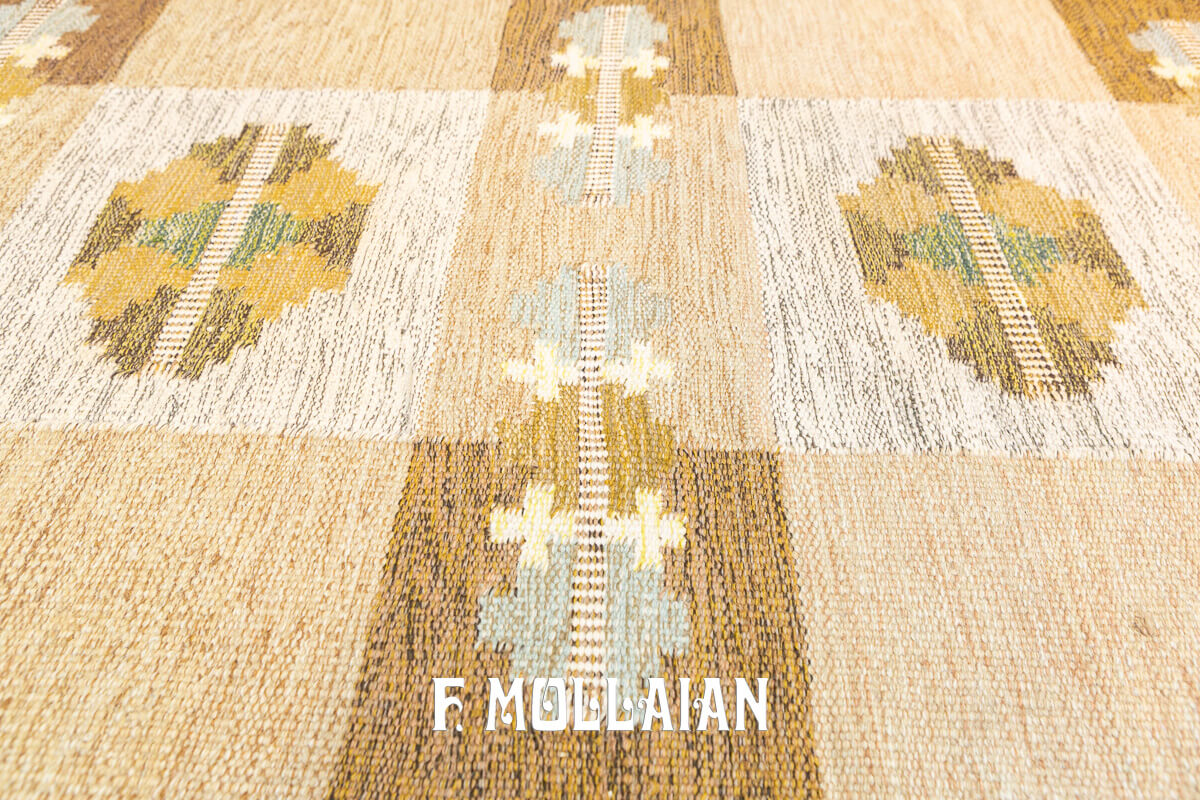 Swedish Kilim Rug Runner n°:565473