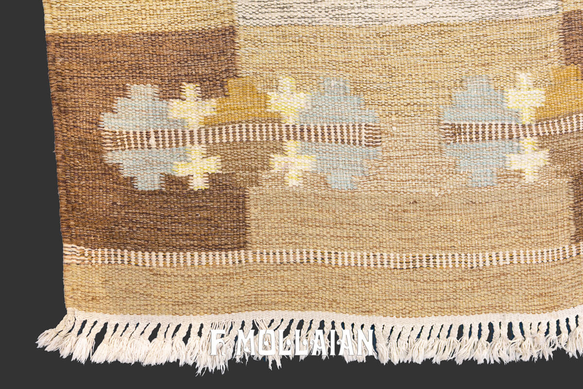 Swedish Kilim Rug Runner n°:565473