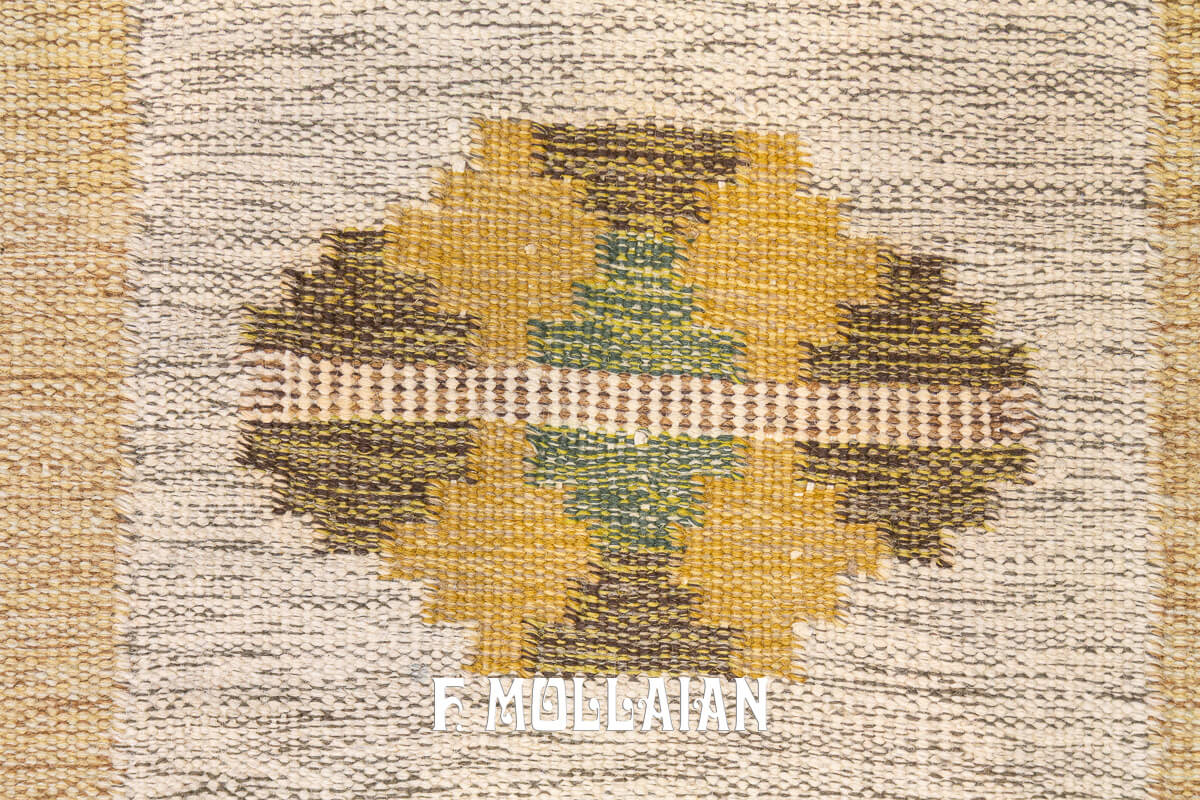 Swedish Kilim Rug Runner n°:565473