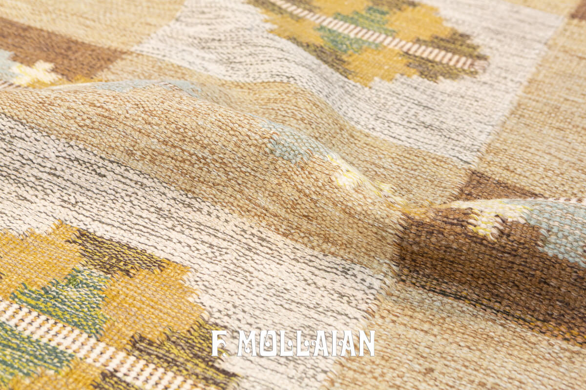 Swedish Kilim Rug Runner n°:565473