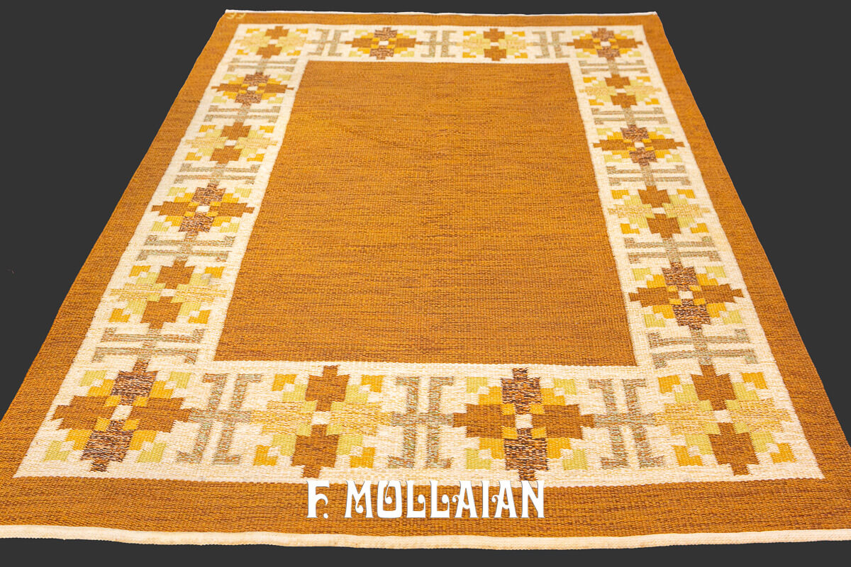 Scandinavian Rug Signed FF Kilim n°:649389
