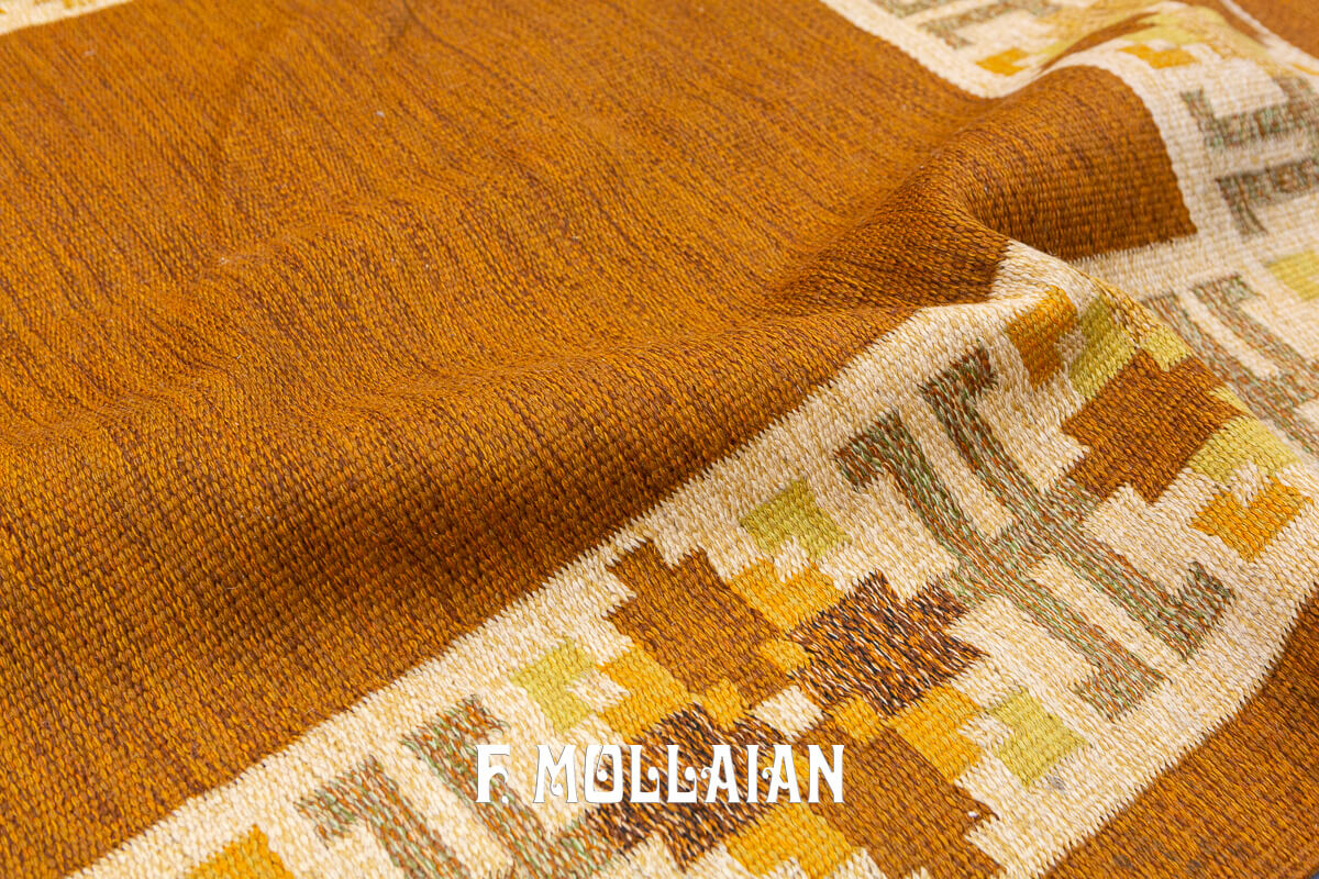 Scandinavian Rug Signed FF Kilim n°:649389
