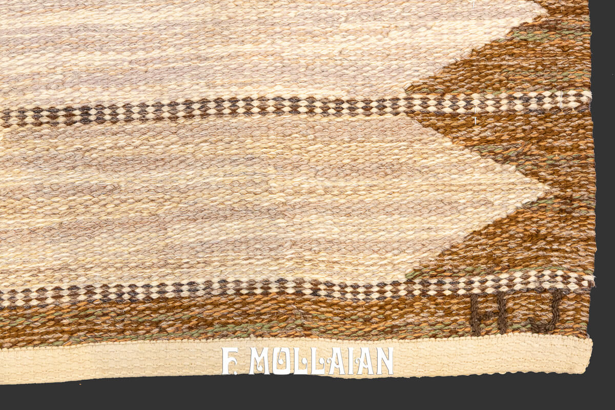 Swedish Kilim Rug Minimal Design n°:767602