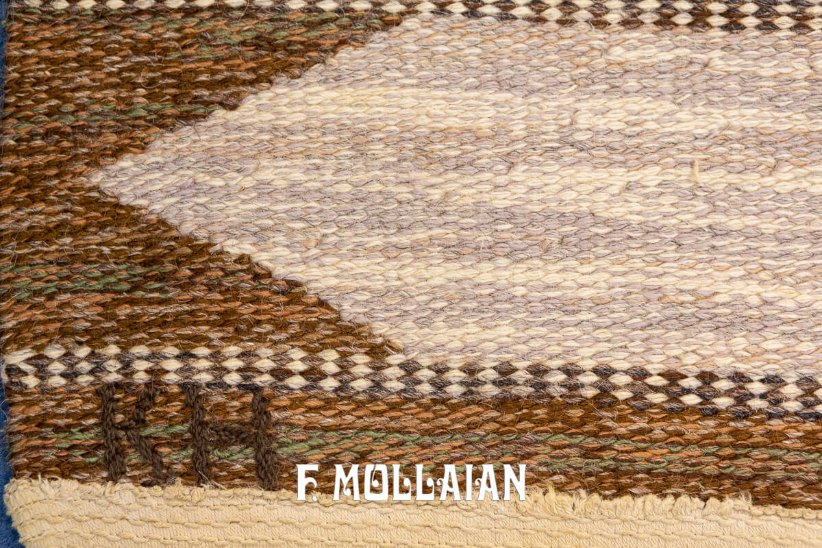Swedish Kilim Rug Minimal Design n°:767602