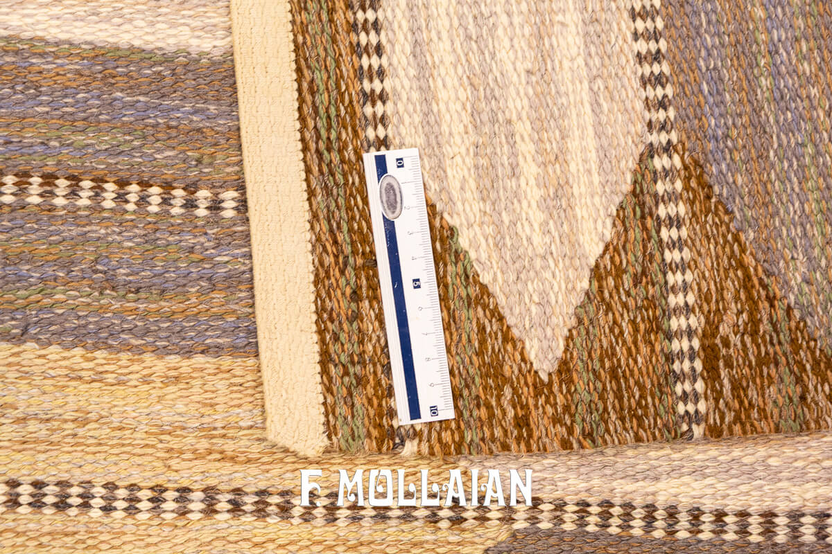 Swedish Kilim Rug Minimal Design n°:767602