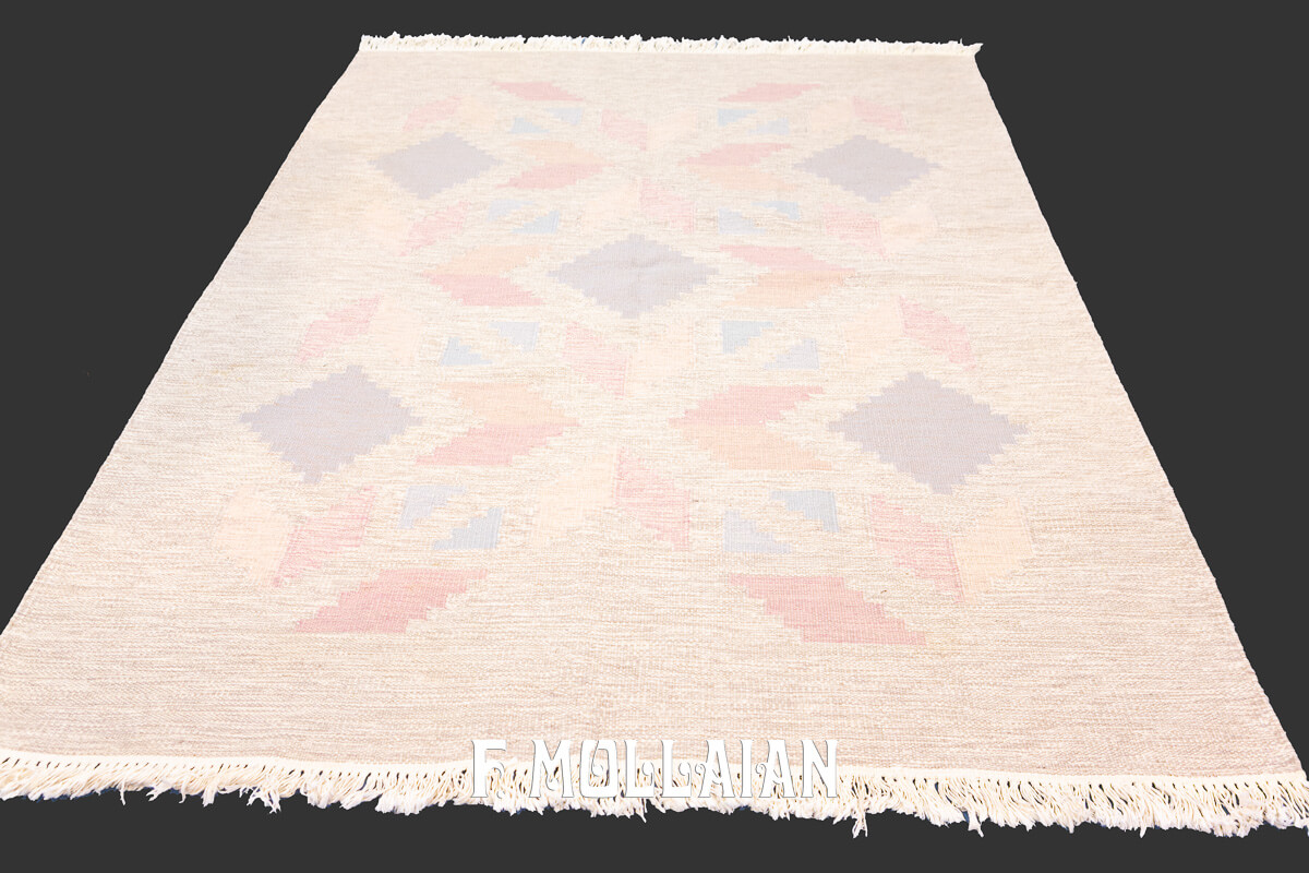 Swedish Kilim Rug Beige Rollakan n°:931575