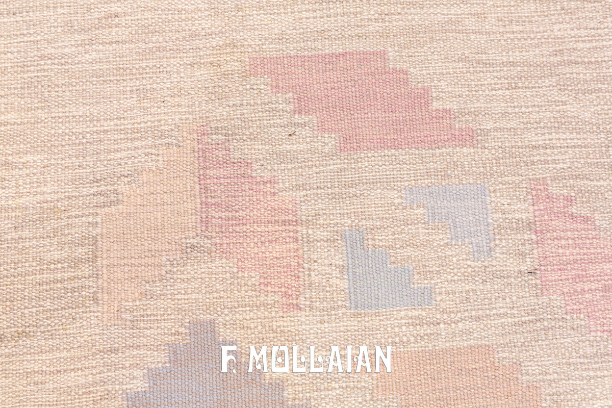 Swedish Kilim Rug Beige Rollakan n°:931575