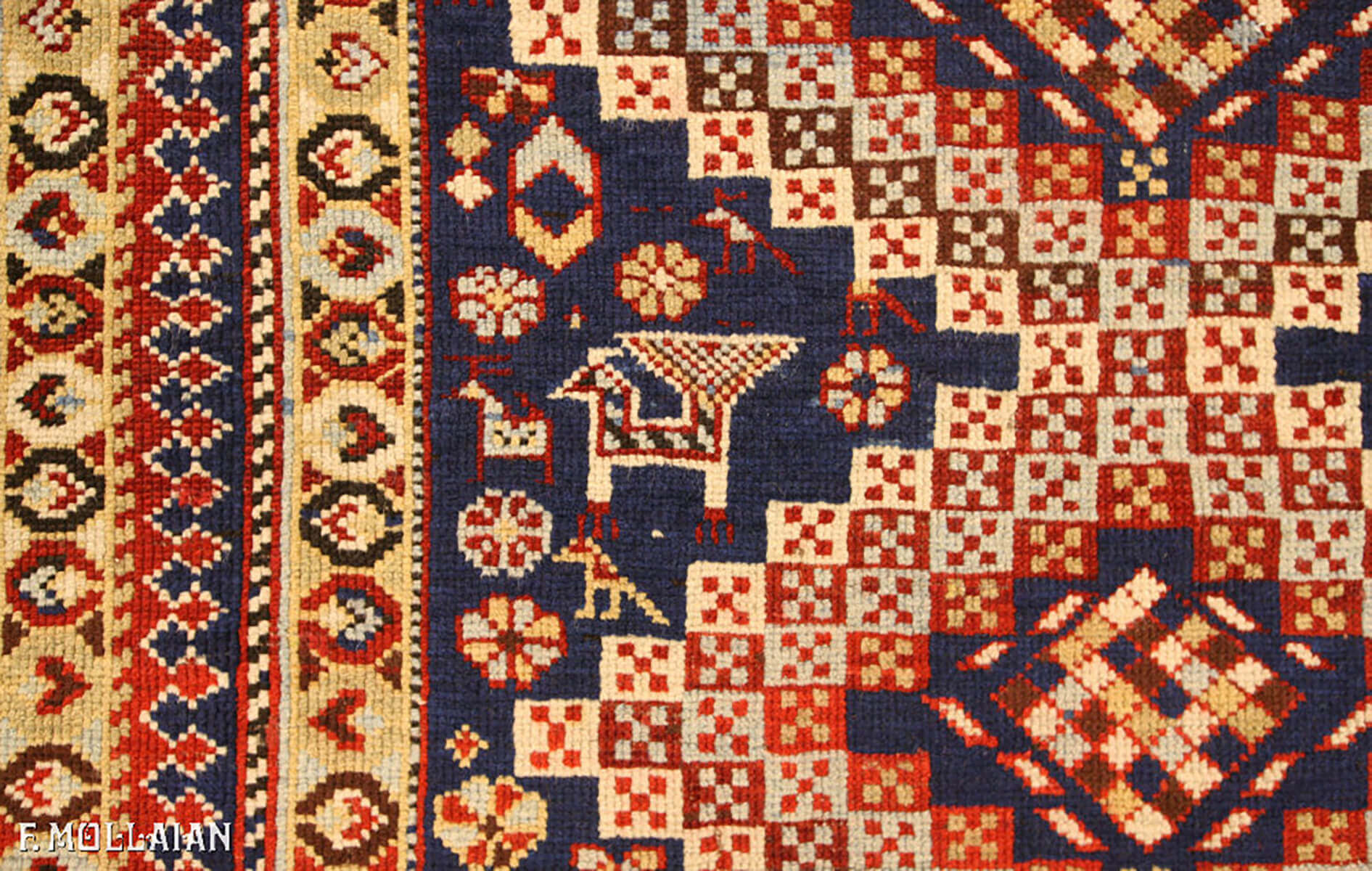 Antique Caucasian Shirvan Rug (150x104 cm)