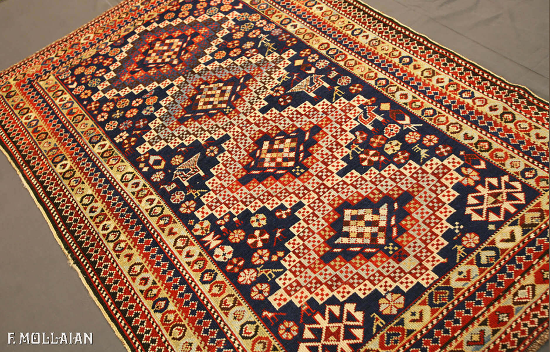 Antique Caucasian Shirvan Rug (150x104 cm)