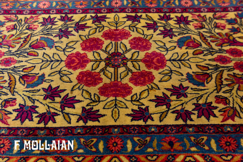 Antique Persian Kashan Dabir Rug (155x45 cm)