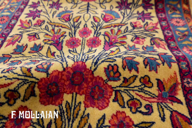 Antique Persian Kashan Dabir Rug (155x45 cm)