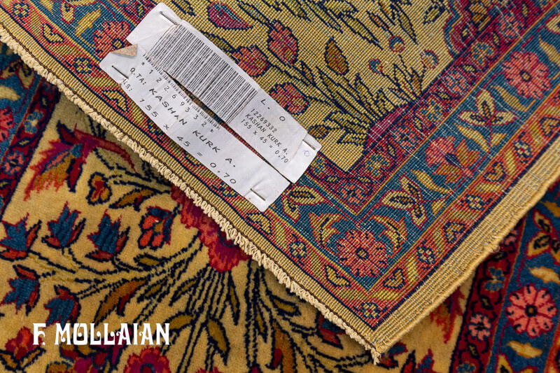 Antique Persian Kashan Dabir Rug (155x45 cm)