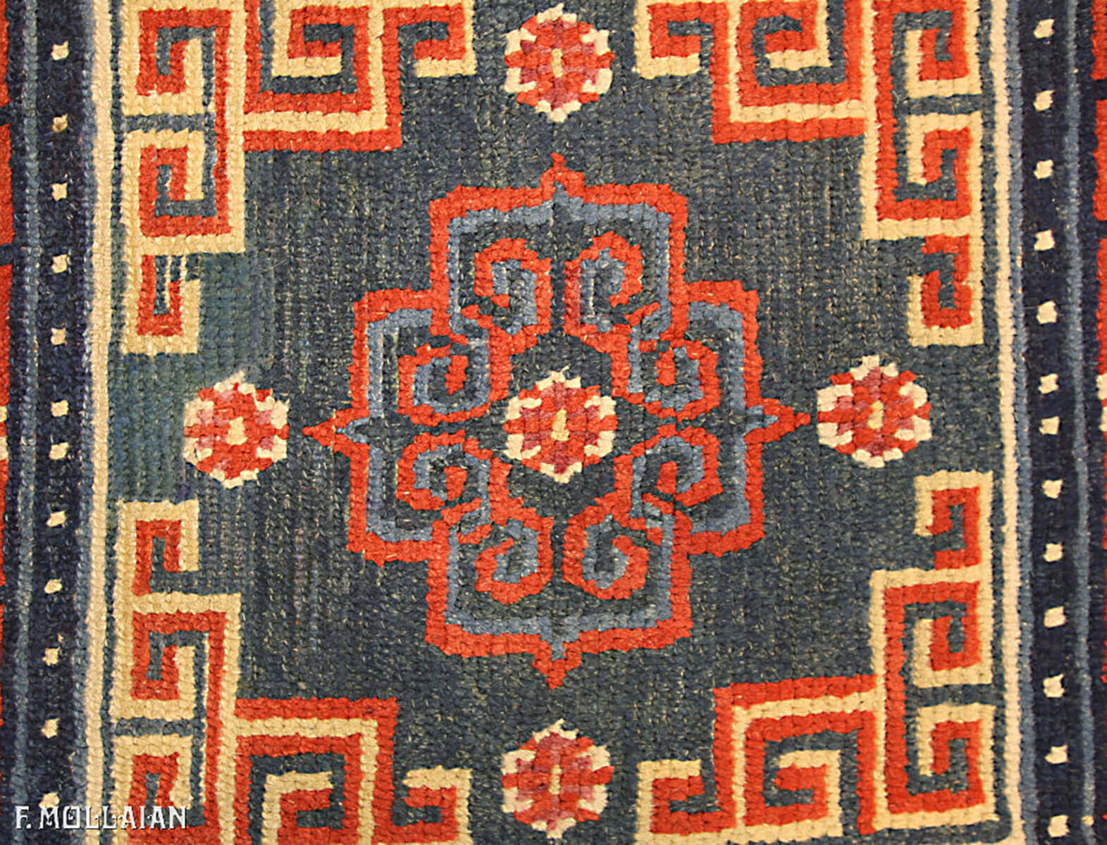 Antique Tibetan Rug (79x72 cm)