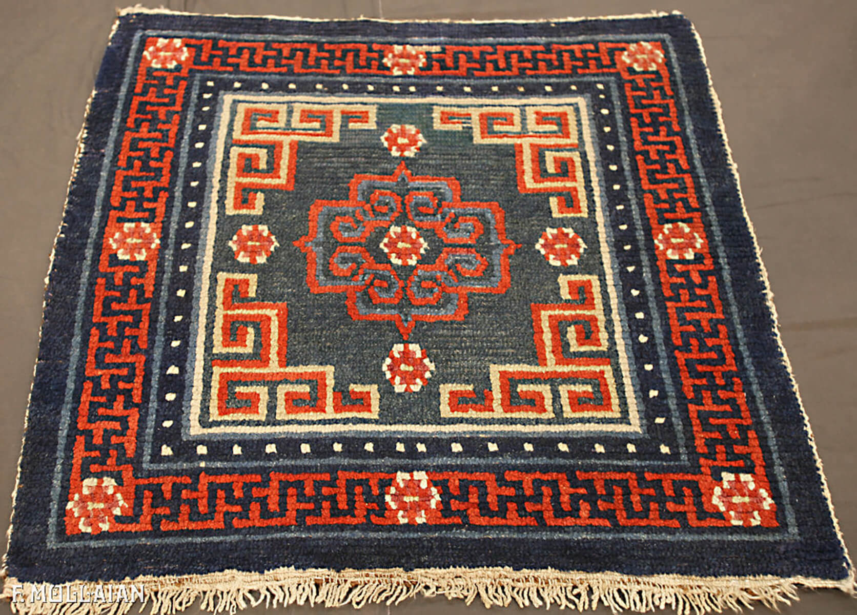 Antique Tibetan Rug (79x72 cm)