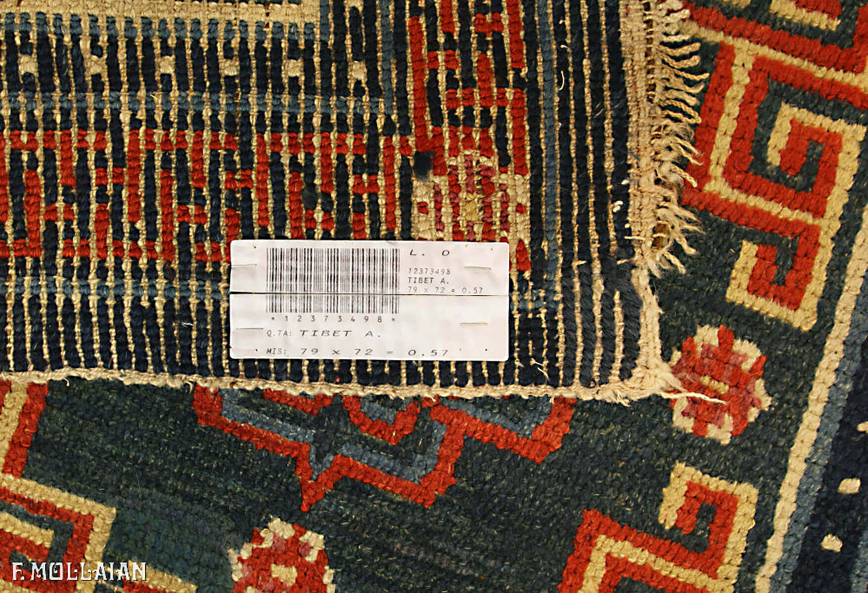 Antique Tibetan Rug (79x72 cm)