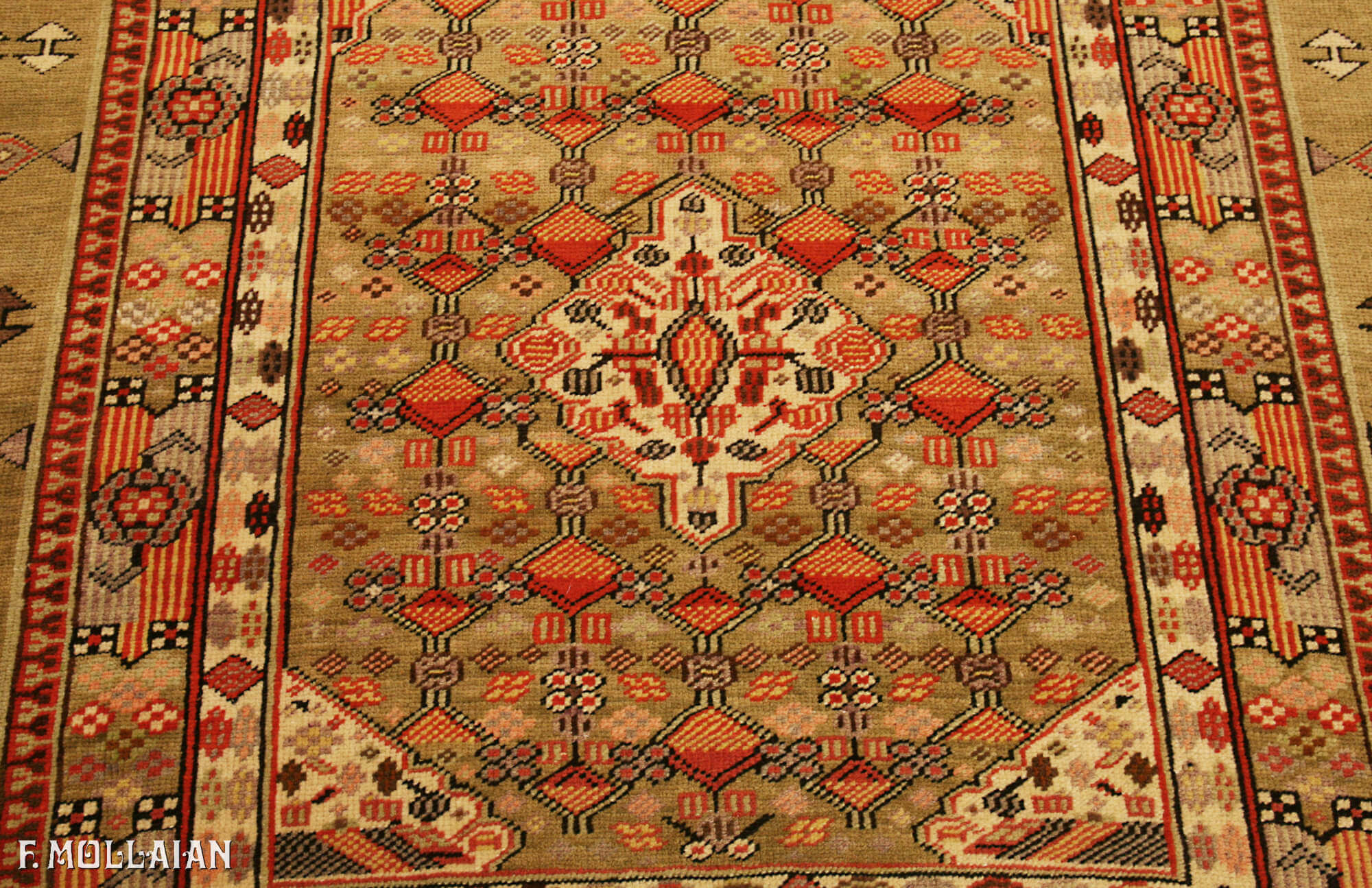 Antique Persian Bakshaish Kalleh Runner (355x122 cm)
