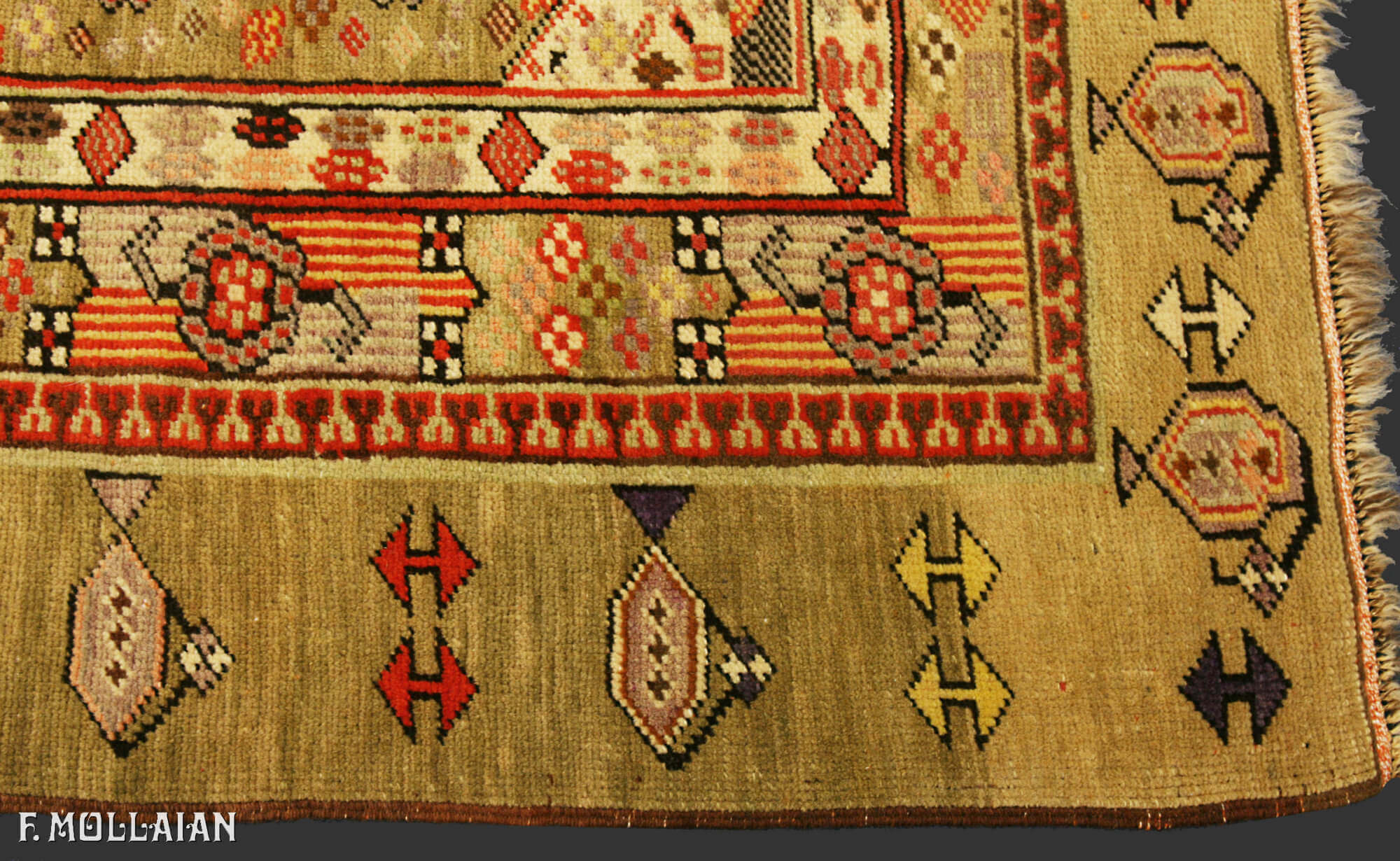 Antique Persian Bakshaish Kalleh Runner (355x122 cm)