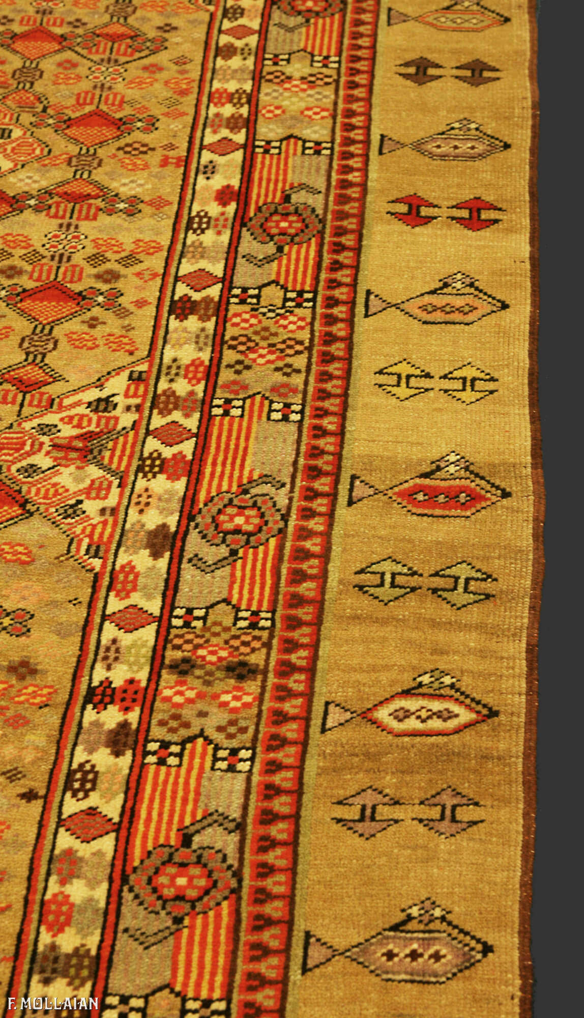 Antique Persian Bakshaish Kalleh Runner (355x122 cm)