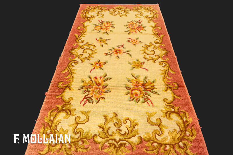 Vintage European Woolen Savonnerie Rug (141x72 cm)