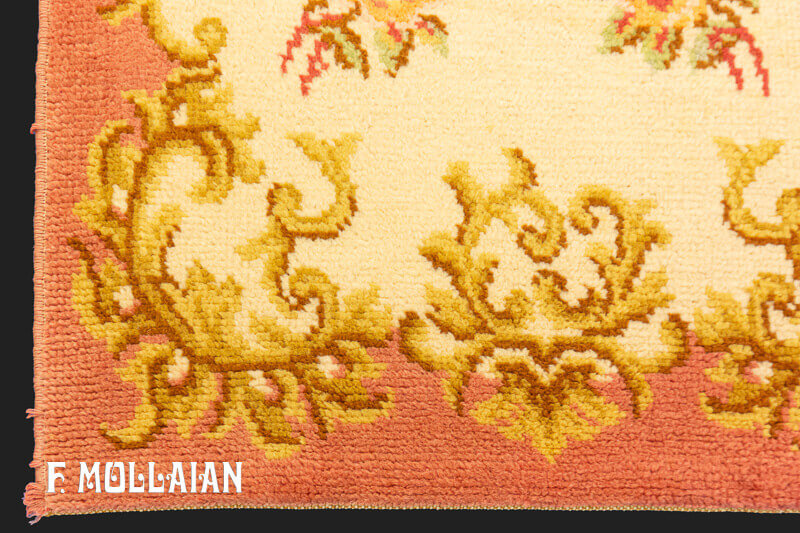 Vintage European Woolen Savonnerie Rug (141x72 cm)