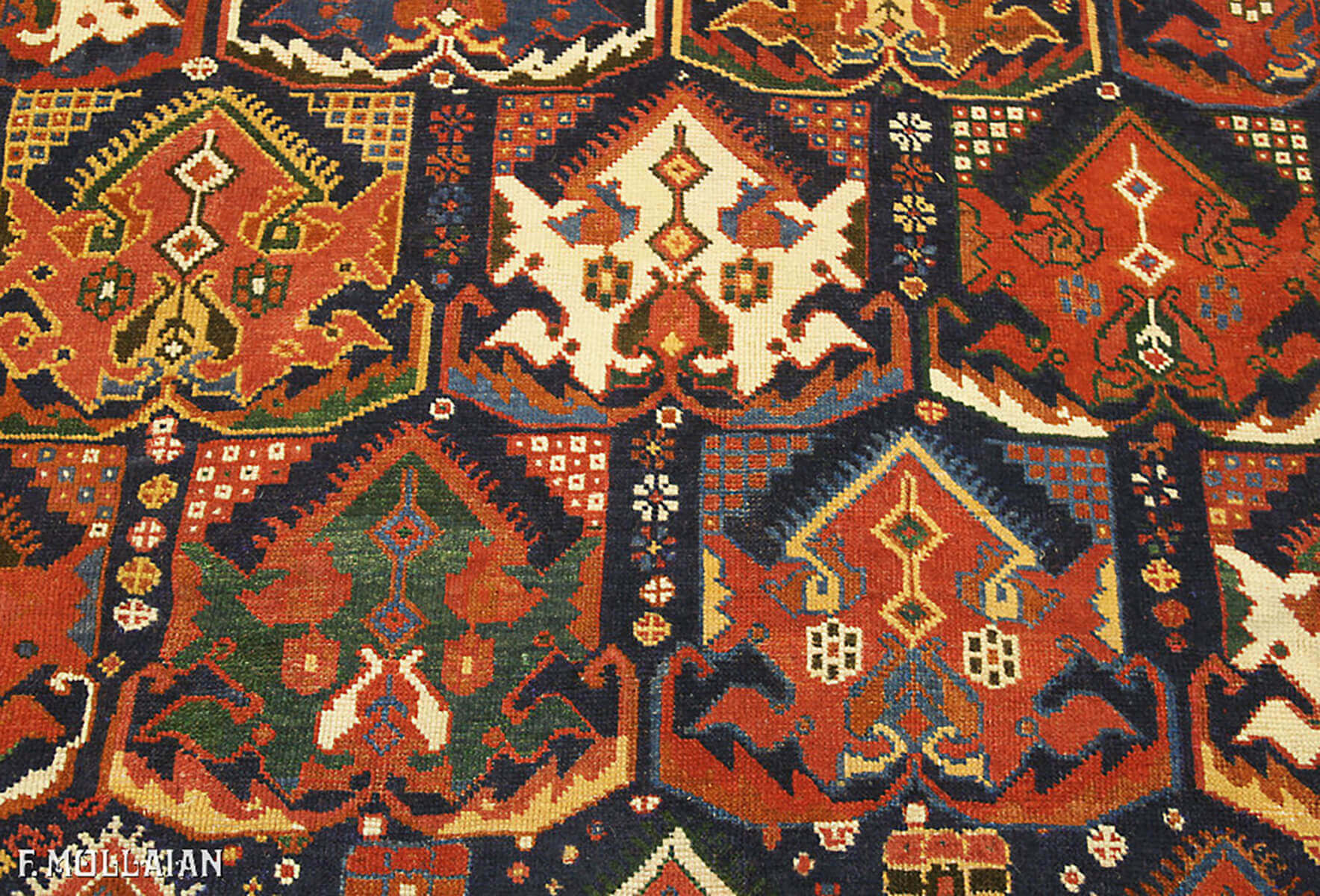 Antique Kalleh Persian Afshari Carpet (420x244 cm)