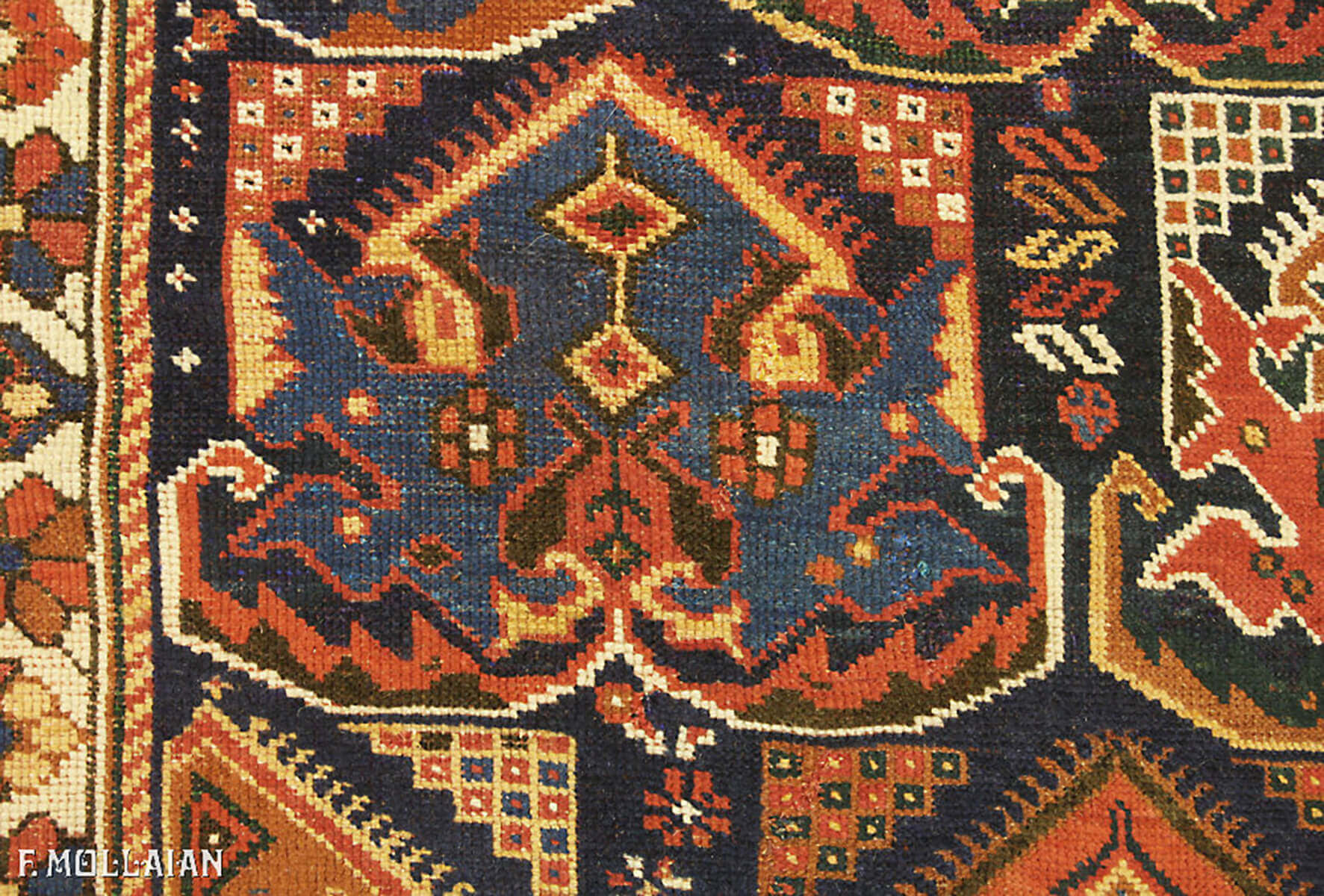 Antique Kalleh Persian Afshari Carpet (420x244 cm)