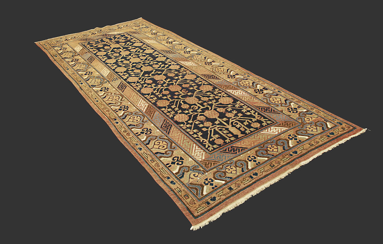 A Large Antique Khotan Carpet n°:23420852