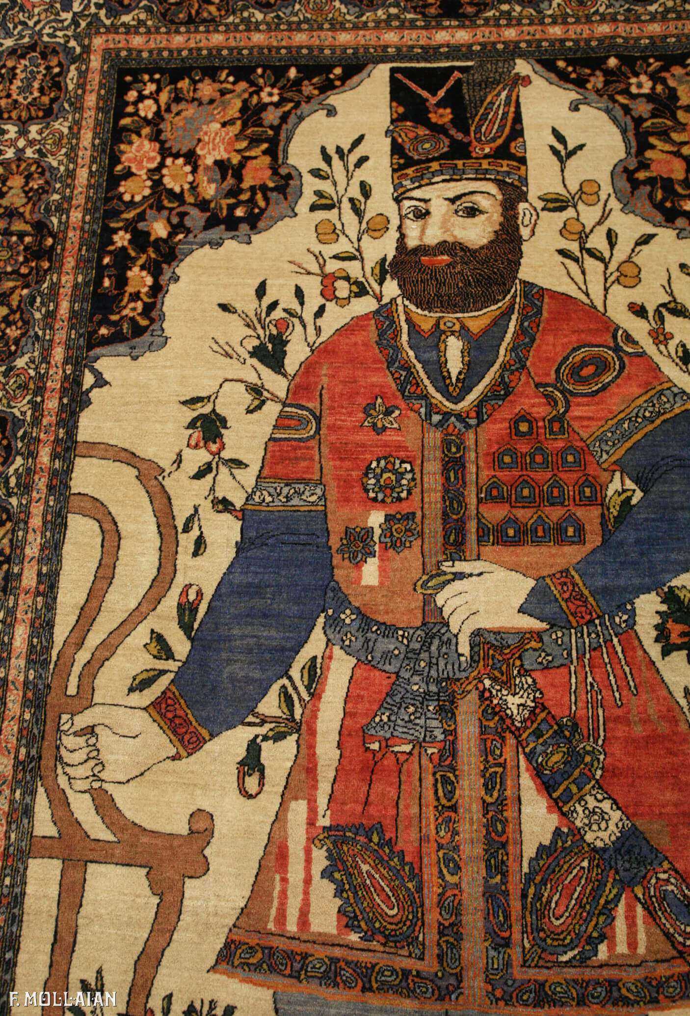 Tappeto Figurativo Persiano Antico Isfahan n°:24372966