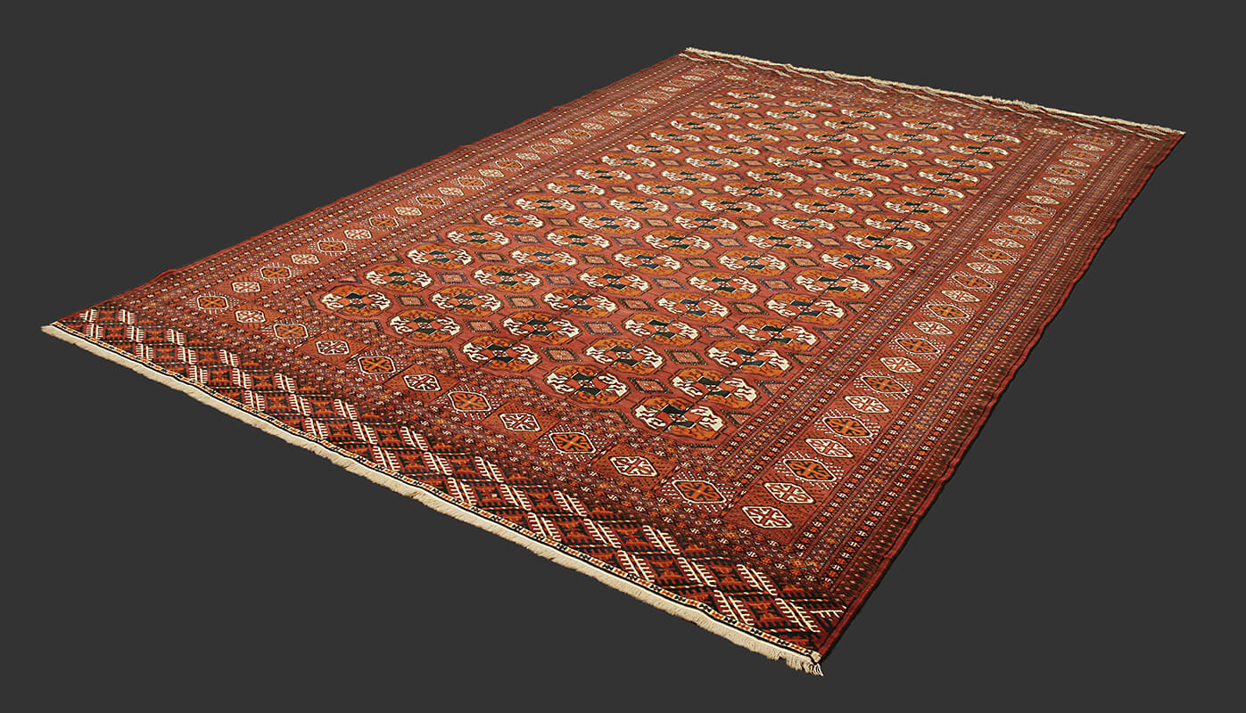 Alfombra Turcomana Semi-Antigua Bukhara n°:25680082