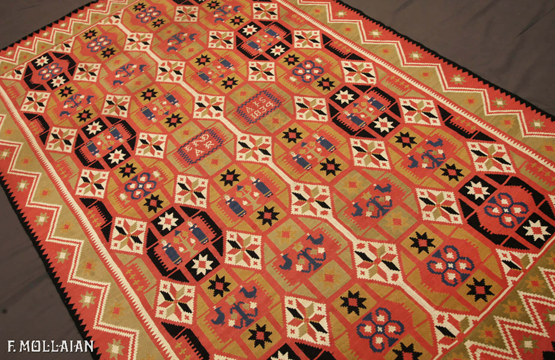 Tapis Kilim Suédois Rollakan n°:28636605