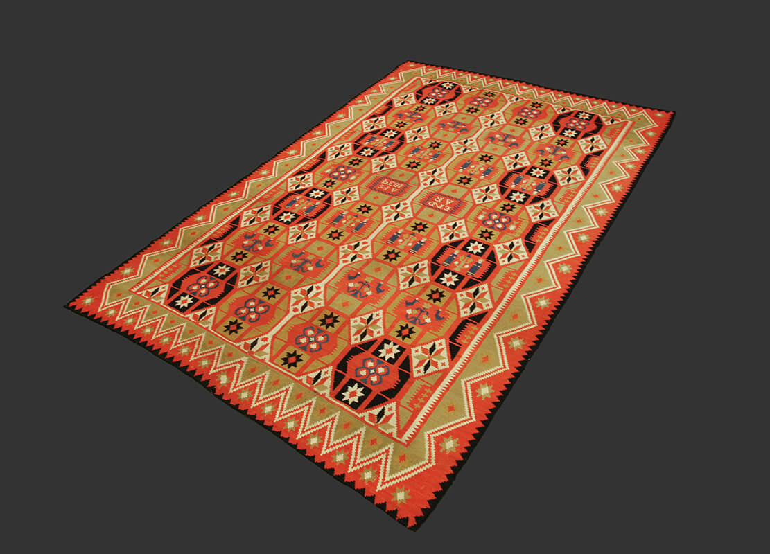 Tapis Kilim Suédois Rollakan n°:28636605
