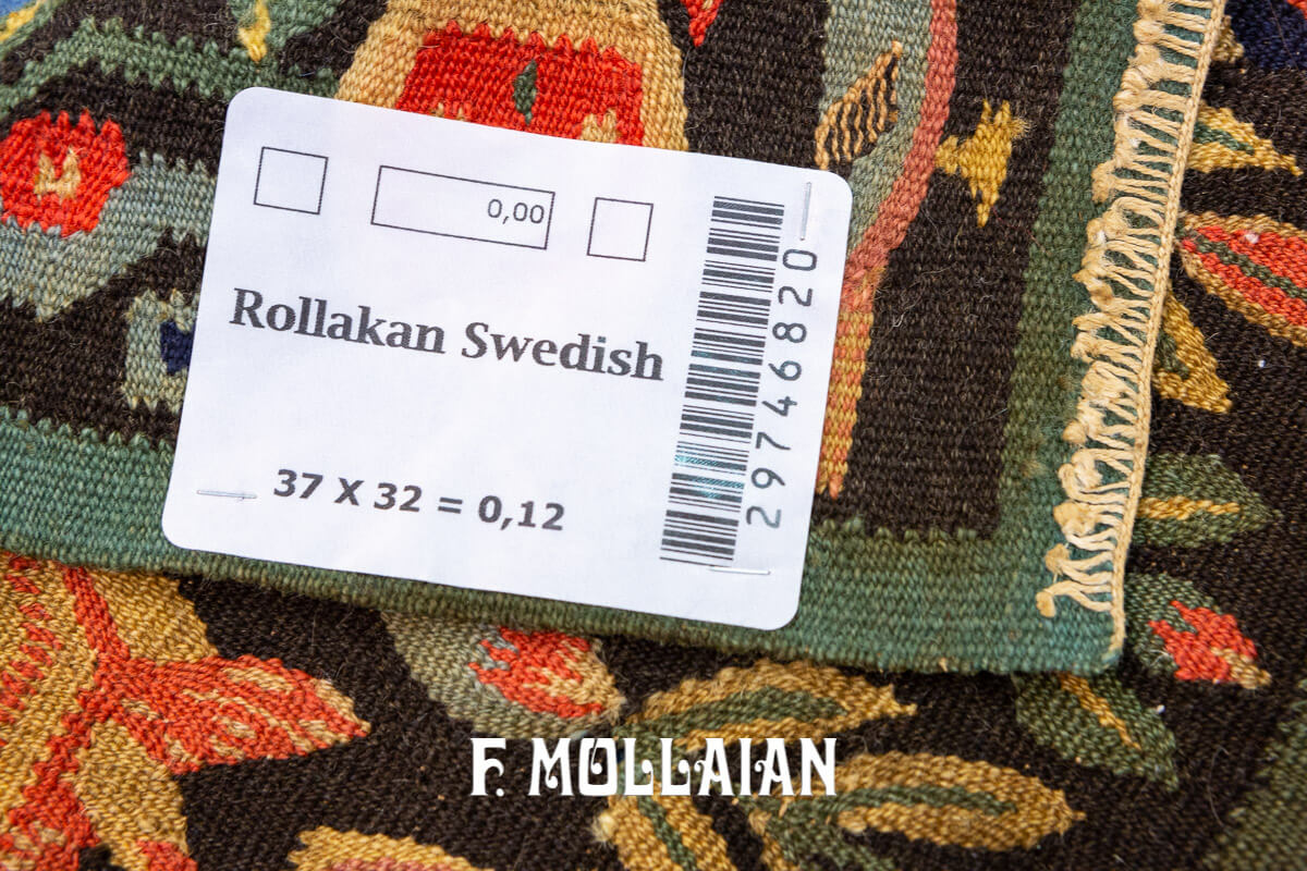Petit Textile Antique Suédois Rollakan n°:29746820
