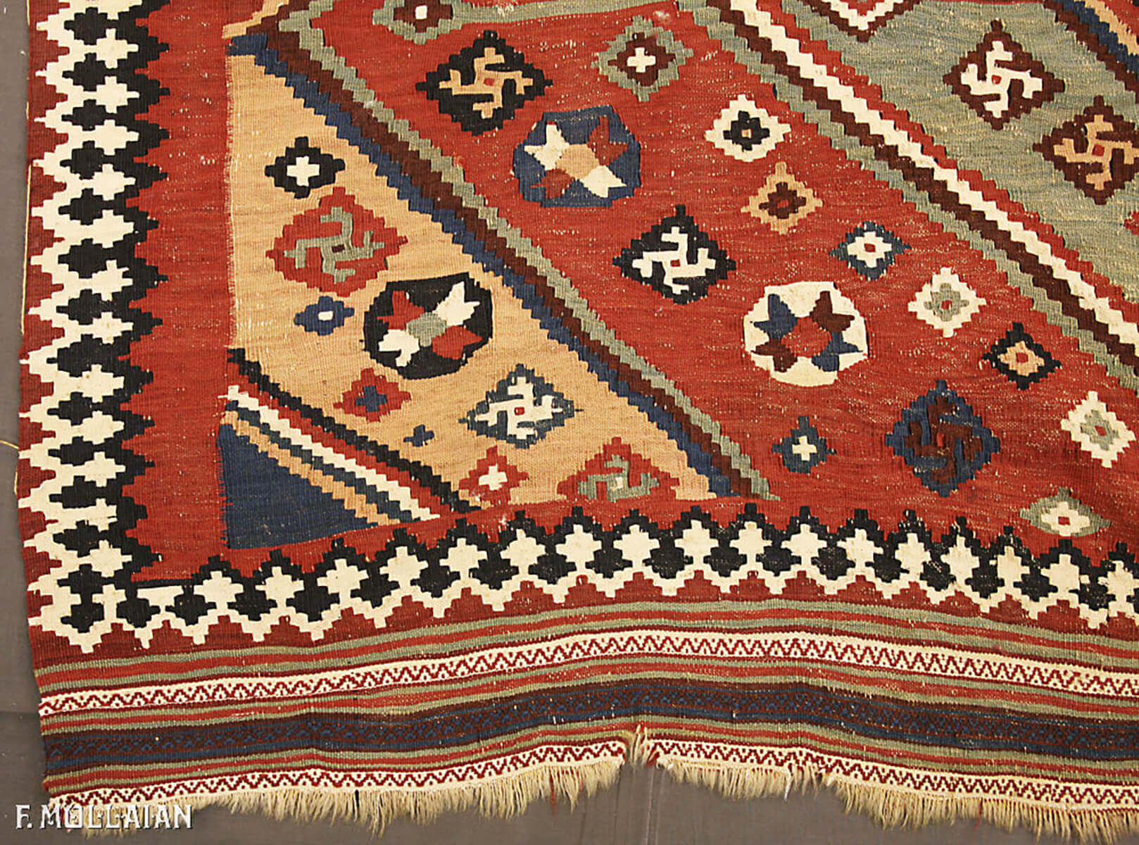 Semi-Antigua Persa Kilim Kashkai (Qashqay) n°:34621933