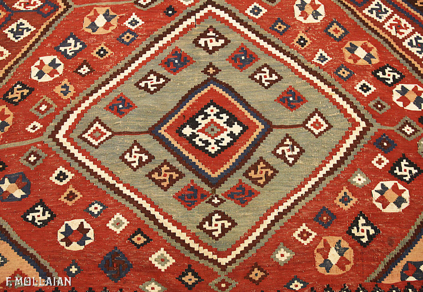 Semi-Antigua Persa Kilim Kashkai (Qashqay) n°:34621933