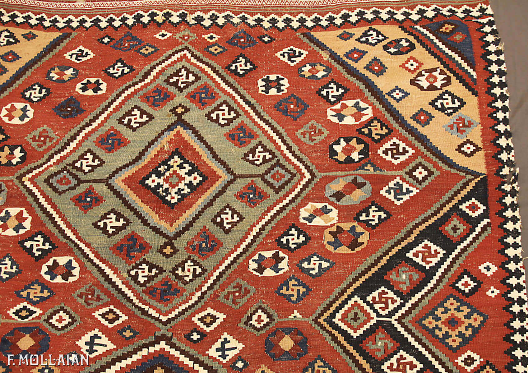 Semi-Antigua Persa Kilim Kashkai (Qashqay) n°:34621933