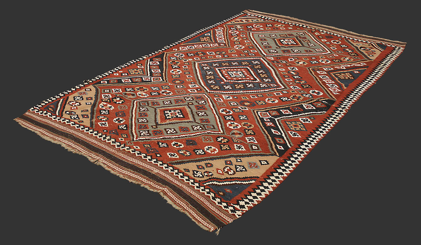 Semi-Antigua Persa Kilim Kashkai (Qashqay) n°:34621933