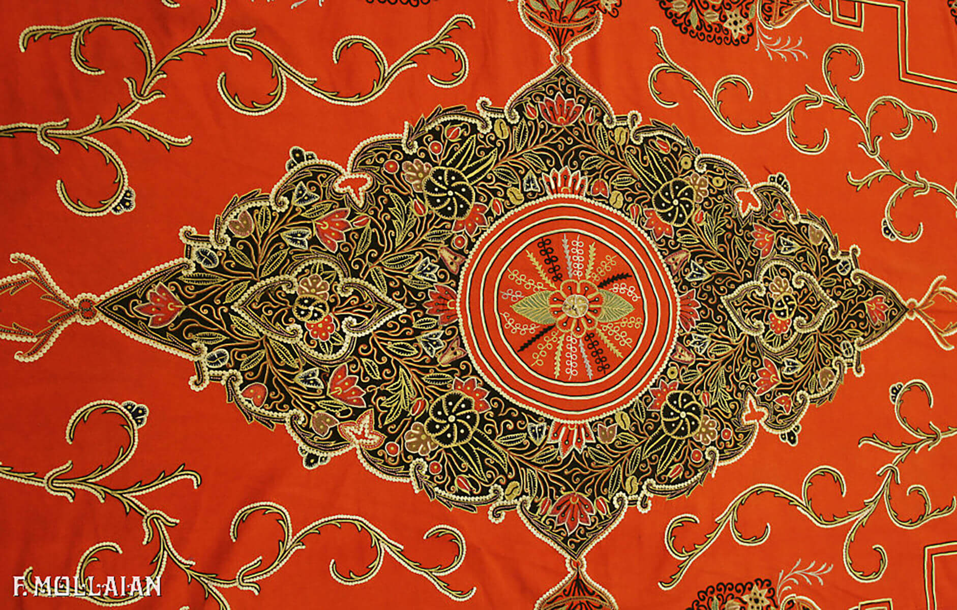 Antique Persian Rashti-Duzi Textile n°:35012796