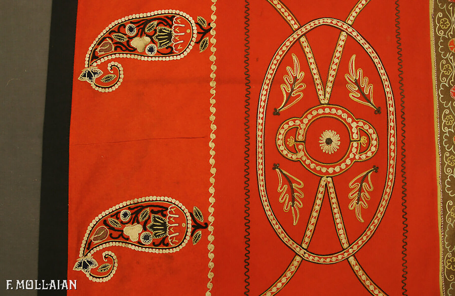 Antique Persian Rashti-Duzi Textile n°:35012796