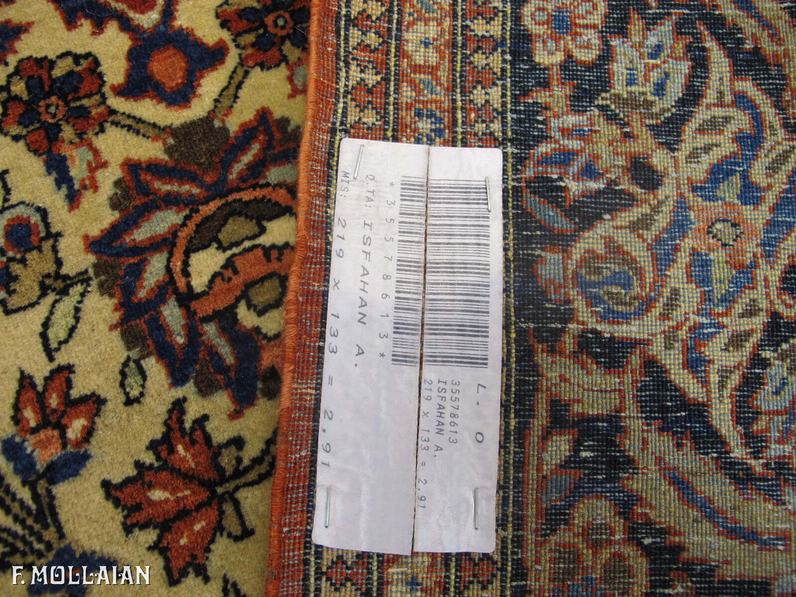 Tappeto Persiano Antico Isfahan n°:35578613