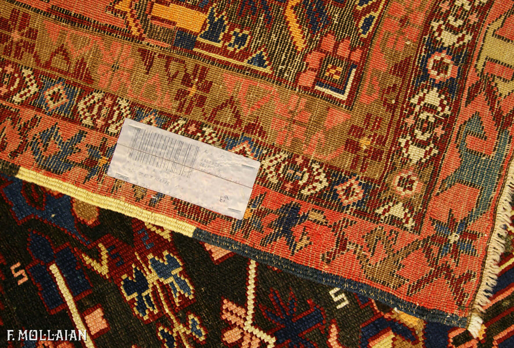 Stylized Motif Caucasian Seychour (Zeikhur) Dark field Rug n°:46589236