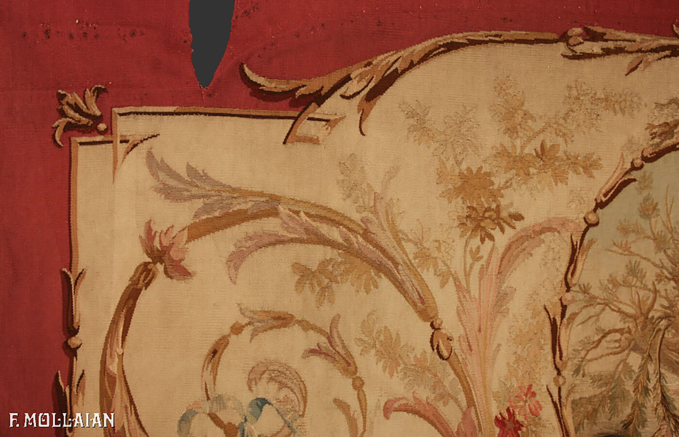 A Pair of Antique Tapestry/Aubusson Curtain n°:54466627